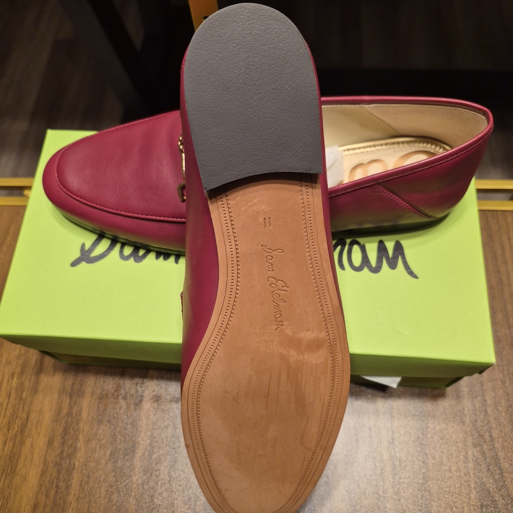 NEW SAM EDELMAN Classic Women's LORAINE Loafers in Merlot(red) - Picture 3 of 3